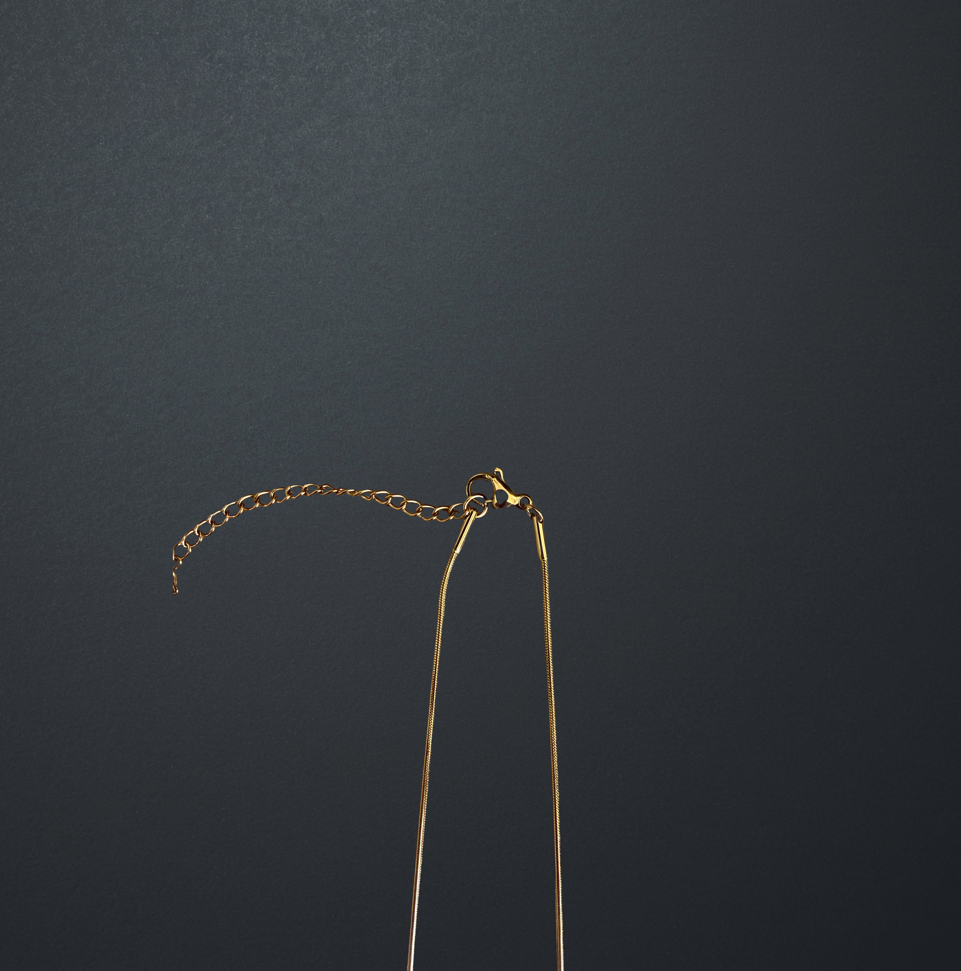 Gold Stainless Steel Sphere Lariat Necklace image 3